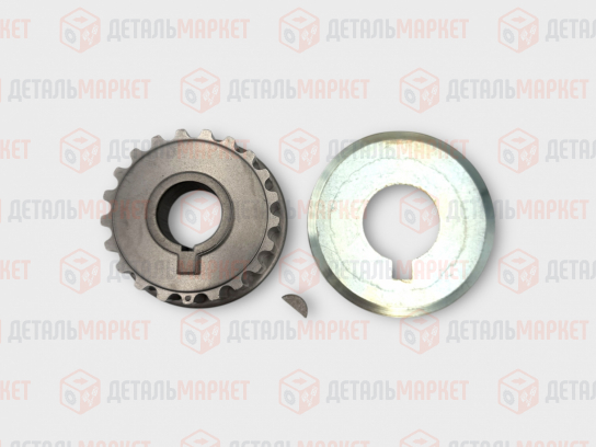 Шкив зубчатый коленвала 21126 (маленький) + шпонка, шайба