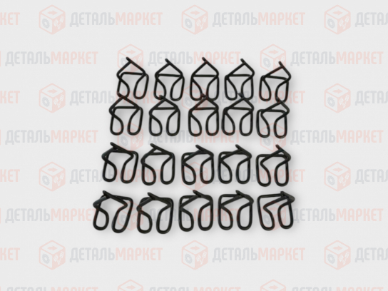 Комплект пистонов крепления молдинга 21010 (клоп) (20 шт.)