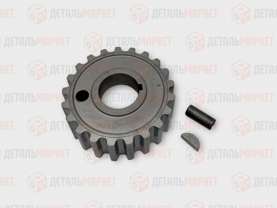 Шкив зубчатый коленвала 21080 (маленький) + шпонка, штифт