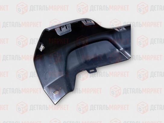 Накладка переднего бампера центральная LB52 Renault Sandero Stepway (черная)