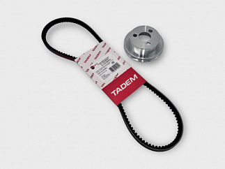 Шкив водяного насоса 21010 (помпы) уменьшенный Ø-90 мм (с ремнем 900 мм.)