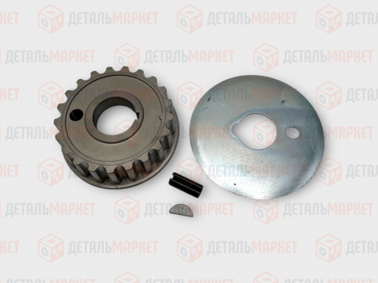 Шкив зубчатый коленвала 21116 (маленький) + шпонка, штифт, шайба