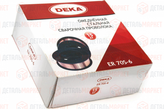 Проволока сварочная омедненная DEKA ER70S-6 D-300 (1,2 мм., 15 кг)