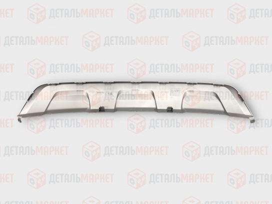 Накладка заднего бампера центральная B52 Renault Logan Stepway (серебристая)