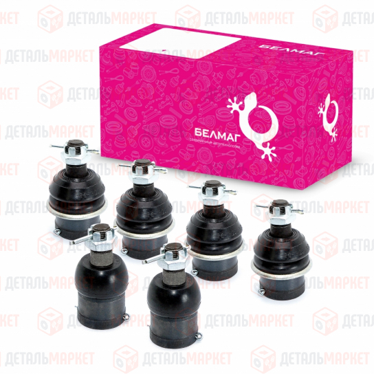 Шарнир рулевой трапеции ГАЗ 3110 (к-т 6 шт.) (с уплотнителями, втулками и крепежом)