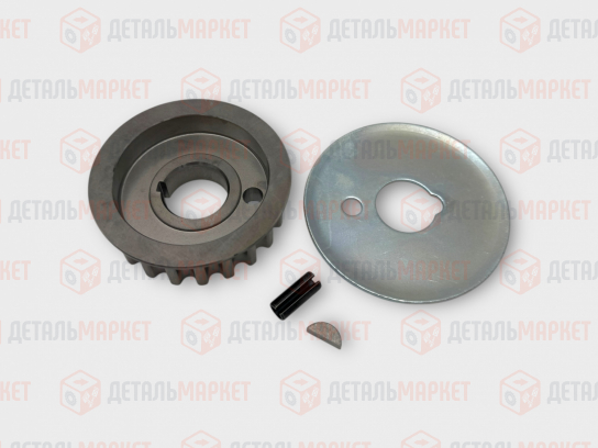 Шкив зубчатый коленвала 21116 (маленький) + шпонка, штифт, шайба