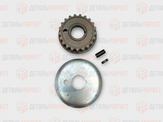 Шкив зубчатый коленвала 21116 (маленький) + шпонка, штифт, шайба